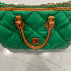 Vintage Dooney & Bourke Green Quilted Bag
